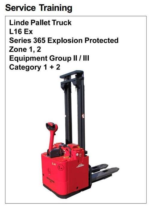 Product picture Linde Pallet Truck Type 365 Explosion Protected: L16 Ex Serv
